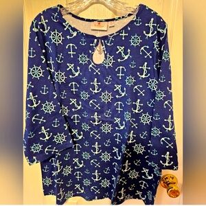 396 // Quacker Factory Nautical top // XL